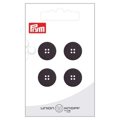 Bouton Polyester 15 mm 4 pcs Aspect Corne Noir