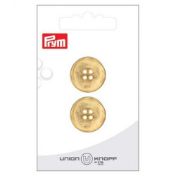 Bouton métal 20 mm 2 pcs Doré mat