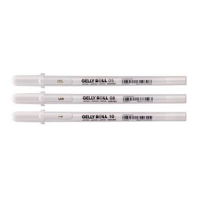 Stylo Gel Gelly Roll Set Blanc