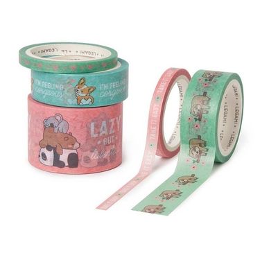Washi Tape 5 m 5 pcs Animaux mignons