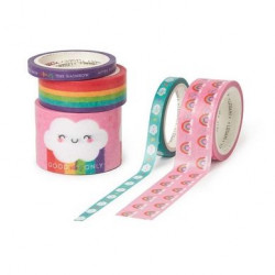 Washi Tape 5 m 5 pcs Arc-en-ciel