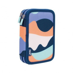 Plumier 2 compartiments avec contenu The Fun Bleu