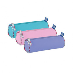 Trousse ronde ø 7 x 22 cm Floral Pastel