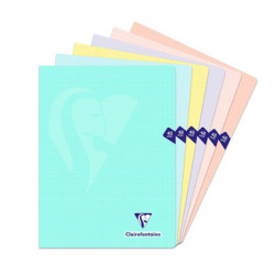 Cahier 24 x 32 cm Polypropylène Grands carreaux 48 p Mimesys Pastel
