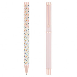 Stylo roller et stylo bille Parure Carmen Blush