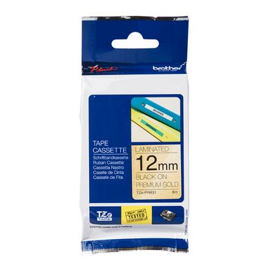 Ruban étiqueteuse 12 mm Doré pailleté