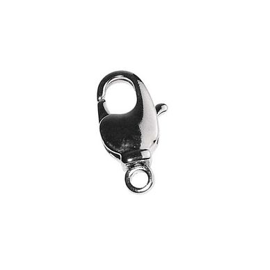 Fermoir carabinier ?illet rotatif 8,9 x 16,8 mm Couleur argent 2 pcs