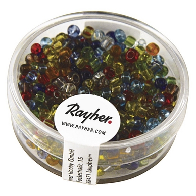Perles de rocaille 2,6 mm Colorées transparentes
