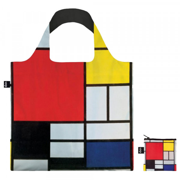 Sac shopping pliable avec pochette zip P. Mondrian Composition - Loqi