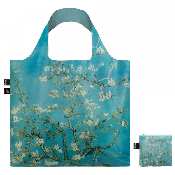 Sac shopping pliable avec pochette zip V. Van Gogh L'amandier en fleur - Loqi