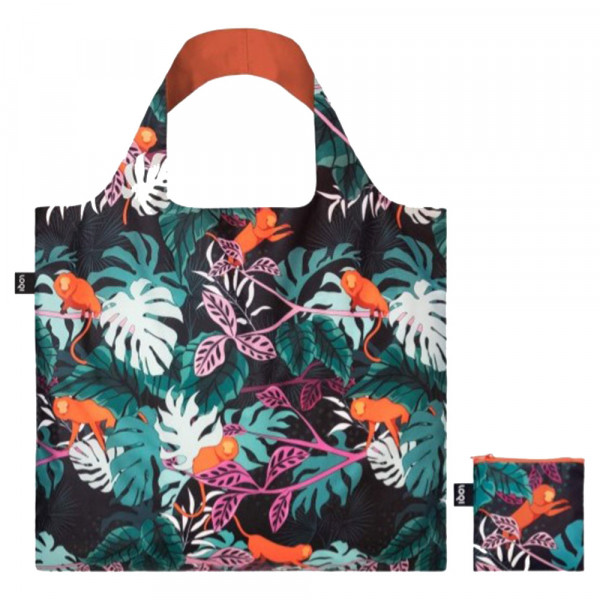 Sac shopping pliable avec pochette zip G. Power Mata monkey - Loqi