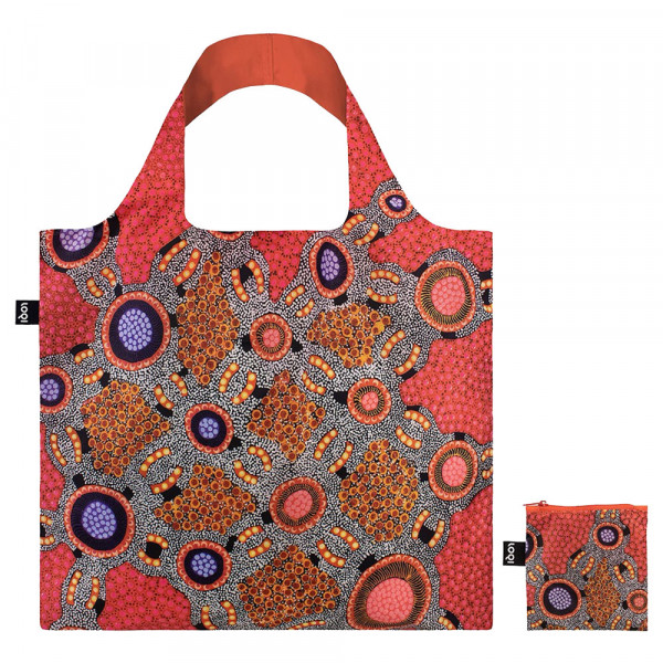 Sac shopping pliable avec pochette zip W. Morris Water Dreaming Pink - Loqi