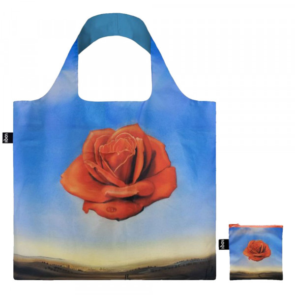 Sac shopping pliable avec pochette zip S. Dalí La rose méditative - Loqi