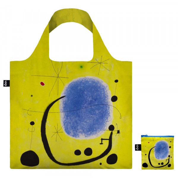 Sac shopping pliable avec pochette zip J. Miró L'Or de l'azur - Loqi