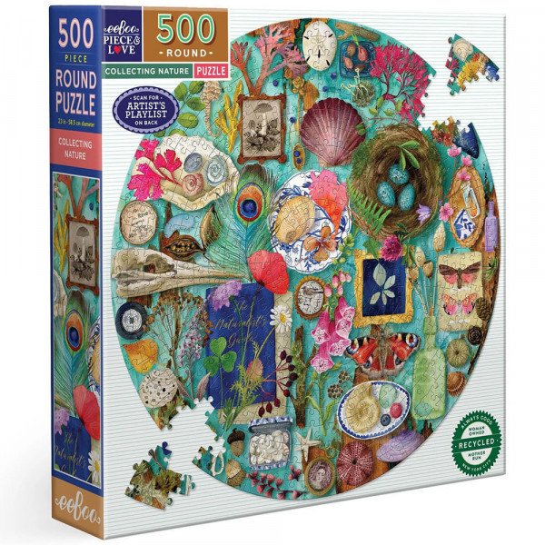 Puzzle Collecting nature Rond 500 pcs