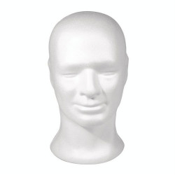 Tête en polystyrène Homme 30,5 cm - Rayher