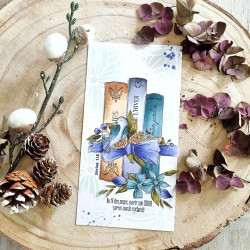 Tampons transparents Frise hivernale 8 pcs
