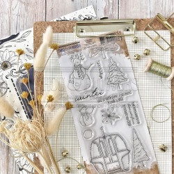 Tampons transparents Snow days 12 pcs