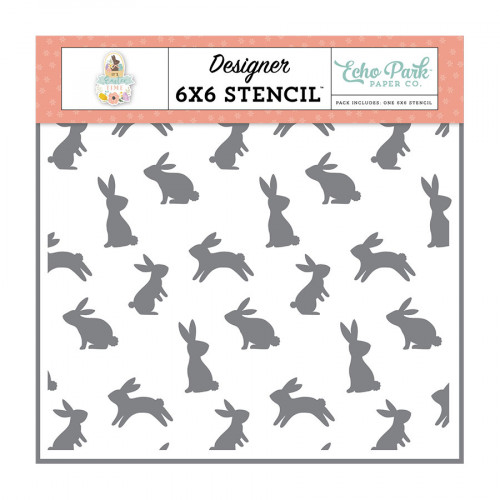 Pochoir Bunny Time
