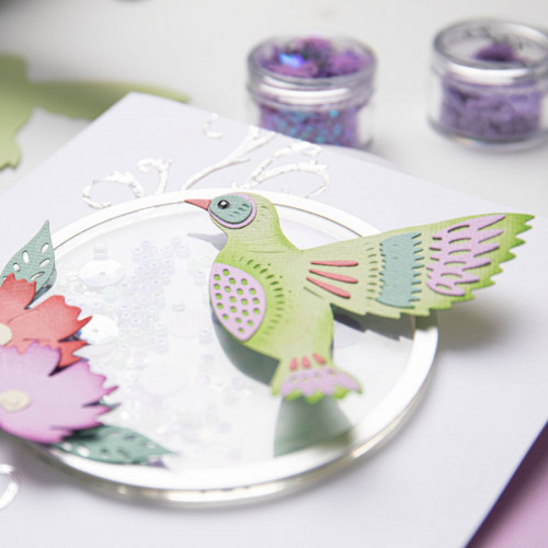 Thinlits Dies set Colibri et fleurs 16 pcs