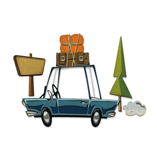 Thinlits Dies set Voyage en voiture 25 pcs