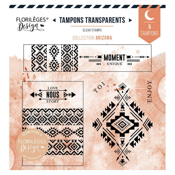 Tampons transparents Moments bohème 5 pcs