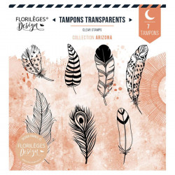 Tampons transparents Jolies plumes 7 pcs