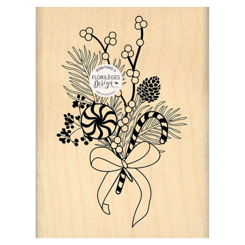 Tampon En Bois Neuf Hero Art 'Fleurs En Pot' - Pour Scrapbooking
