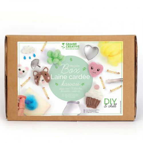 Coffret laine carnée Kawaï