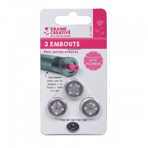 Embouts pour perles creuses 3 pcs