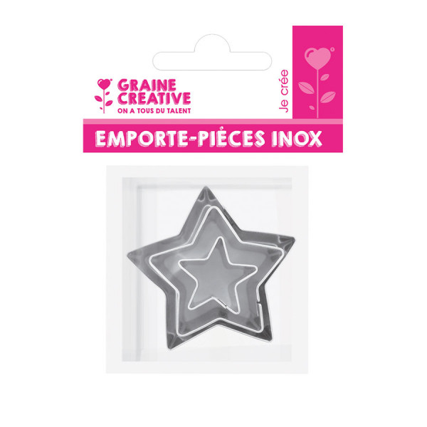 Emporte pièce inox Etoiles 3 pcs