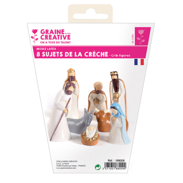 Moule en latex Sujets de crèche 8 pcs