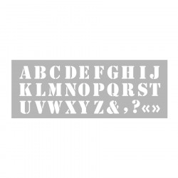 Pochoir Alphabet 40 x 15 cm