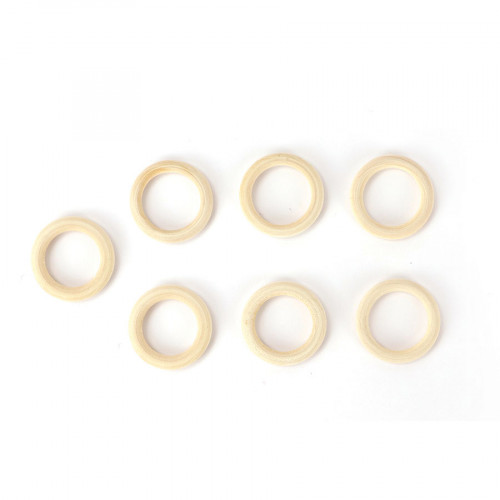 Anneaux en bois Ø 35 mm 7 pcs