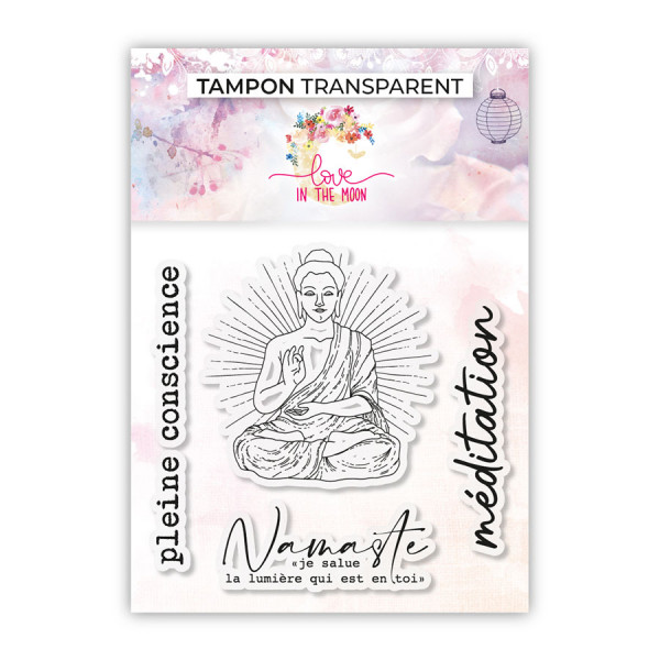 Tampons transparents Bouddha et méditation 5 pcs
