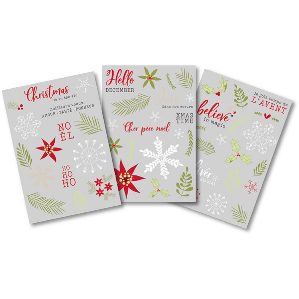 Falala Rub-ons 3 feuilles