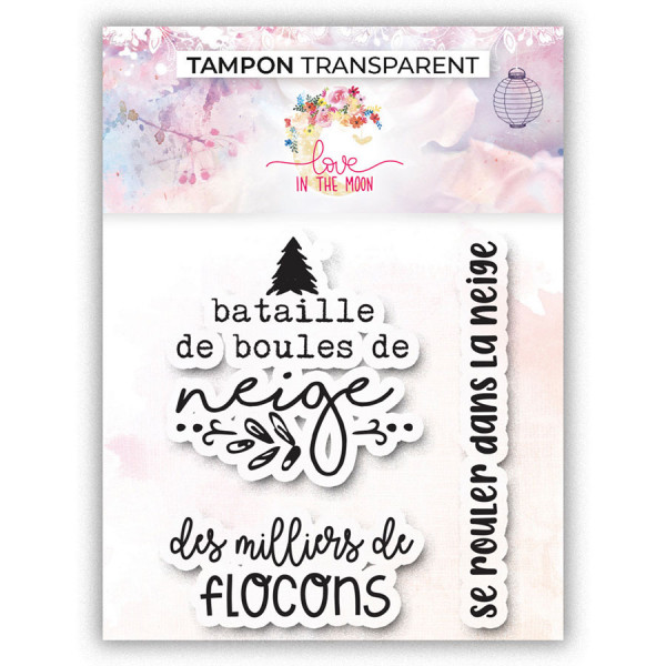 Tampons transparents Bataille de boules de neige 3 pcs