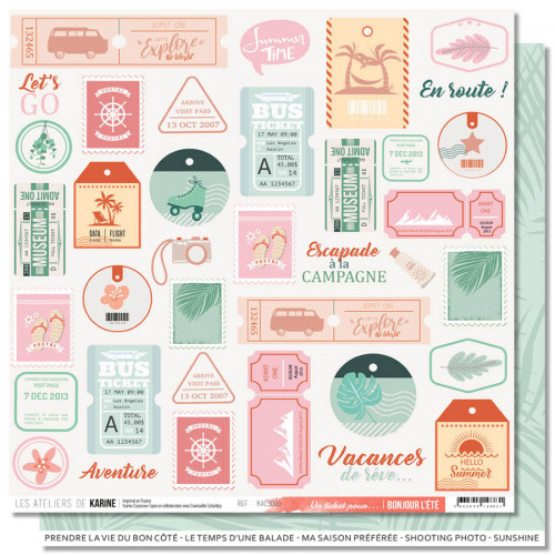 Bonjour l'été Papier imprimé #5