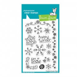 Tampons transparents Flocons givrés 16 pcs