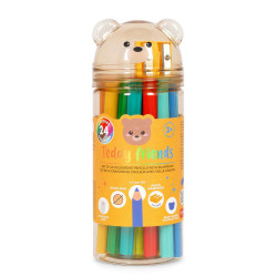 Boîte de 24 crayons de couleurs Ours - Legami