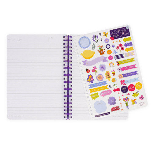 Carnet de notes à spirales Ligné Large Flowers - Legami
