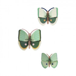 Décoration murale 3D Fern Striped Butterflies 3 pcs - Studio ROOF