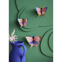 Décoration murale 3D Gold Rim Butterflies 3 pcs - Studio ROOF