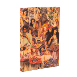 Carnet rigide 18 x 12 cm 144 p Ligné Alma-Tadema, Le printemps - Paperblanks