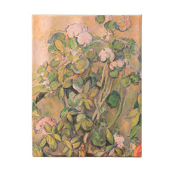 Carnet rigide 23 x 18 cm 144 p Uni Cézanne, Pots en terre cuite et fleurs - Paperblanks