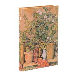 Carnet rigide 14 x 9 cm 176 p Uni Cézanne, Pots en terre cuite et fleurs - Paperblanks