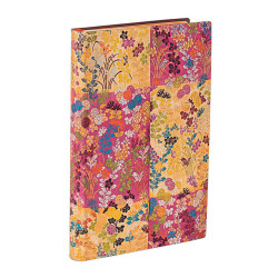 Carnet souple 14 x 9 cm 208 p Ligné Kara-ori rose - Paperblanks