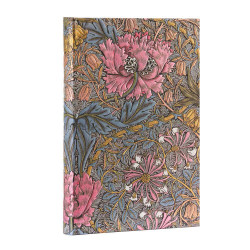 Répertoire Morris, Chèvrefeuille rose avec fermeture élastique 128 pages 9 x 14 cm - Paperblanks