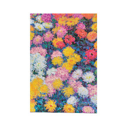 Carnet rigide 14 x 9 cm 176 p Uni Monet, Les chrysanthèmes - Paperblanks
