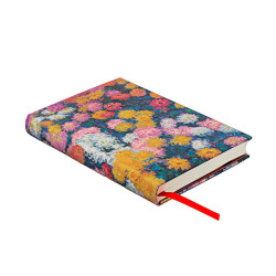 Carnet rigide 14 x 9 cm 176 p Uni Monet, Les chrysanthèmes - Paperblanks
